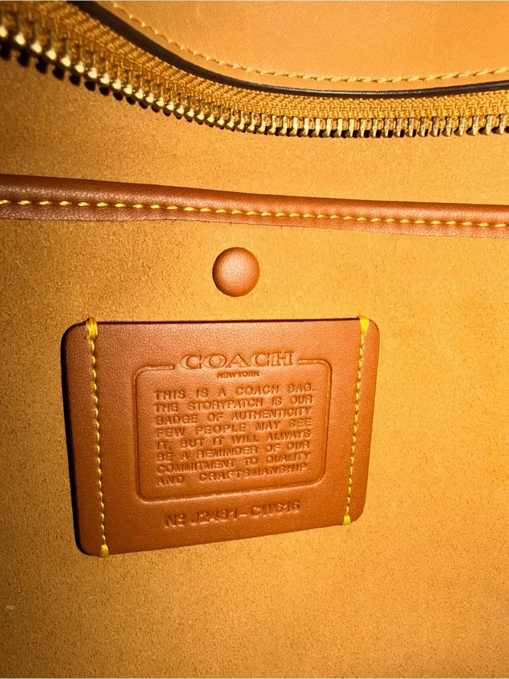 Coach Tan Leather Dome Satchel with Detachable Strap